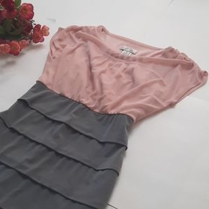 Sweet storm pink and grey dress